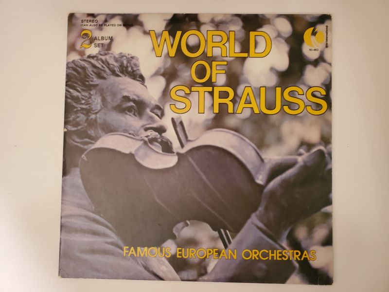 Famous European Orchestras World of Strauss vinyl record